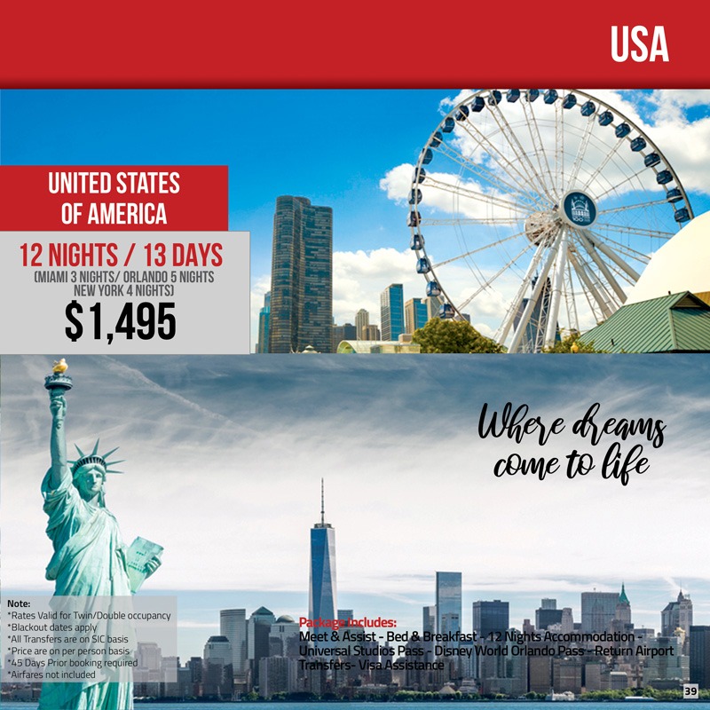 USA Tour Package Miami Orlando 