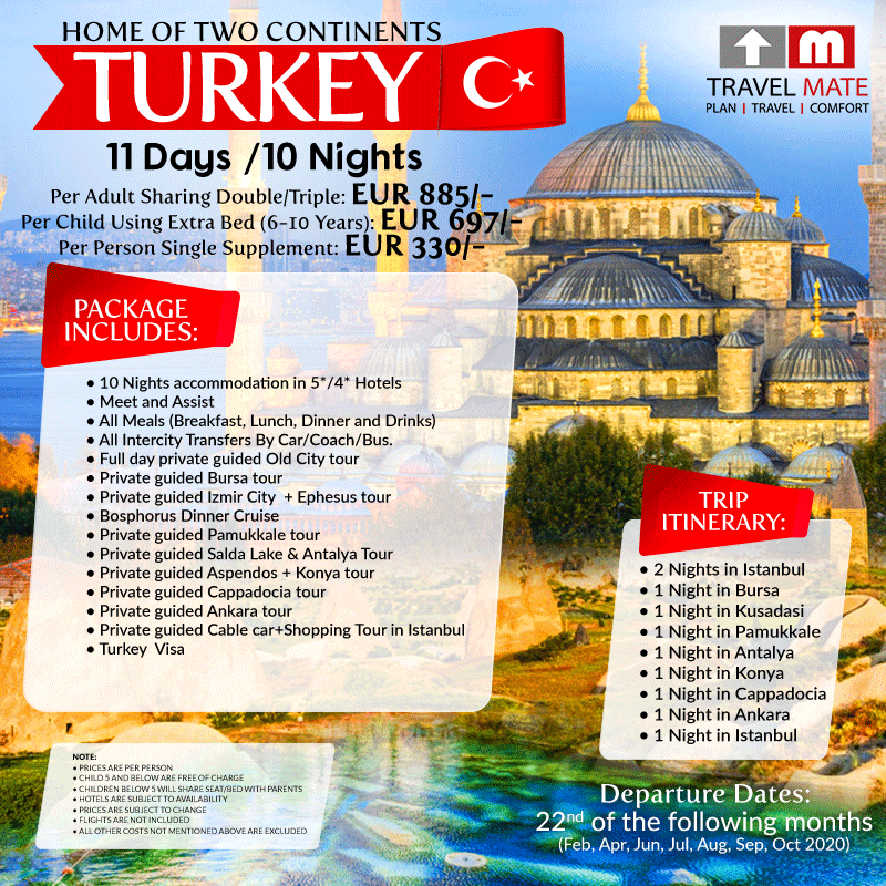 turkey tour packages price in pakistan